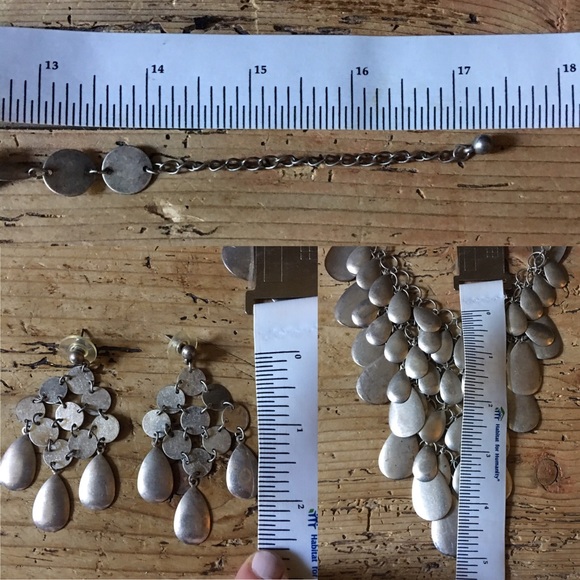 NWOT New Set: Statement Armor Necklace + Earrings - Picture 7 of 8